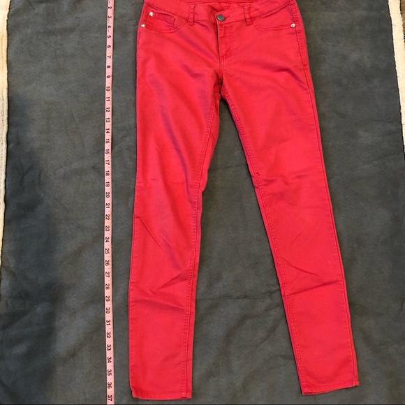 SOLD! Coral Denim Jeans - Picture 1 of 3